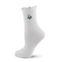 Women's PRO Compression  White New York Liberty Logo Lettuce Hem Quarter Socks