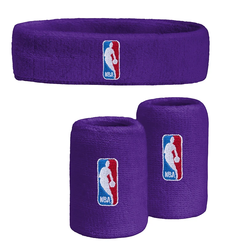 NBA Purple 3-Pack Headband & Wristband Combo Set