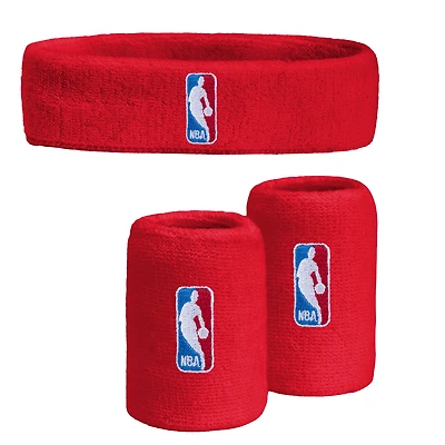 NBA Red 3-Pack Headband & Wristband Combo Set
