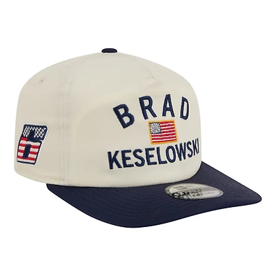 Men's New Era  Cream/Navy Brad Keselowski Flag 19TWENTY Adjustable Hat