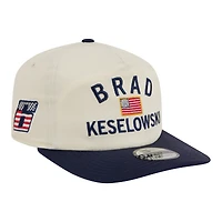 Men's New Era  Cream/Navy Brad Keselowski Flag 19TWENTY Adjustable Hat
