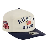 Men's New Era  Cream/Navy Austin Dillon Flag 19TWENTY Adjustable Hat