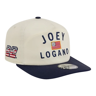 Men's New Era  Cream/Navy Joey Logano Flag 19TWENTY Adjustable Hat