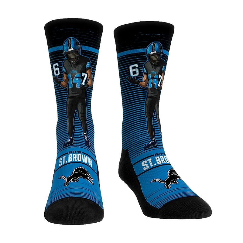 Youth Rock Em Socks Amon-Ra St. Brown Detroit Lions Celebration Crew Socks