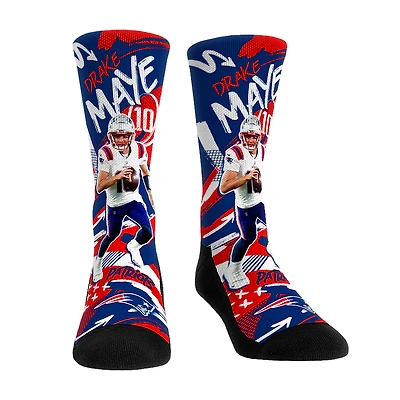 Youth Rock Em Socks Drake Maye New England Patriots Playmaker Crew Socks