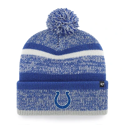 Men's '47  Royal Indianapolis Colts Northward Cuffed Knit Hat with Pom