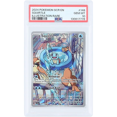 Squirtle 2024 Pokemon Stellar Crown Illustration Rare #148 PSA Authenticated 10 Card