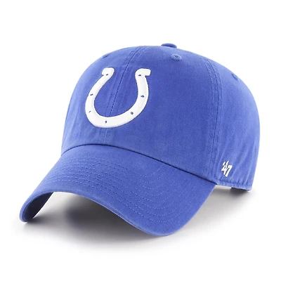 Men's '47  Royal Indianapolis Colts Primary Logo Cleanup Adjustable Hat