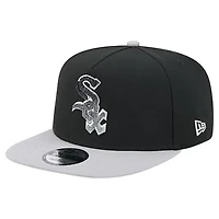 Men's New Era Black/Gray Chicago White Sox Chenille Gradient A-Frame 9FIFTY Snapback Hat