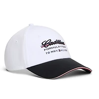 Men's Tommy Hilfiger x Cadillac F1 Team White/Black Script Adjustable Hat