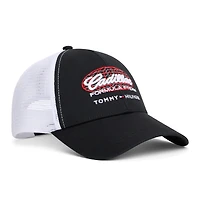 Men's Tommy Hilfiger x Cadillac F1 Team Black/White Script Adjustable Trucker Hat