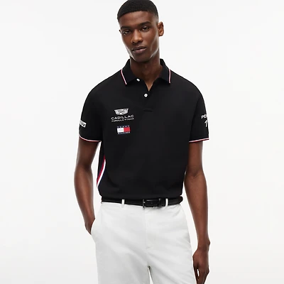 Unisex Tommy Hilfiger x Cadillac F1 Team Black Sergio Perez Driver 11 Polo