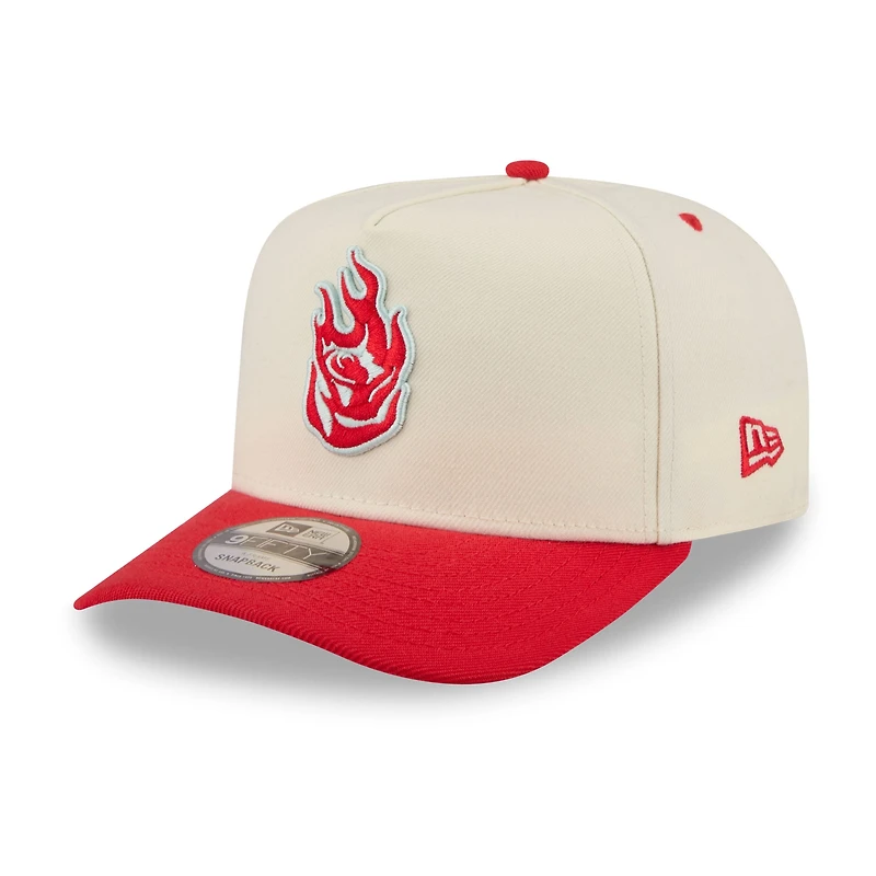 Men's New Era White Portland Fire Wordmark 9FIFTY A-Frame Snapback Hat