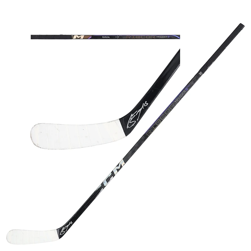 Mathew Barzal New York Islanders Autographed Game-Used Black CCM Stick vs. New York Rangers on September 24, 2024