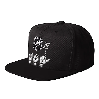 Men's Starter Black NHL ASL Snapback Hat
