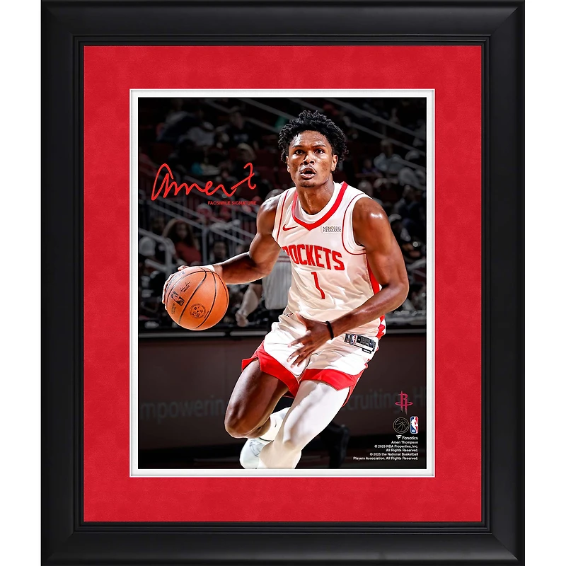 Amen Thompson Houston Rockets Facsimile Signature Framed 11" x 14" Spotlight Photograph