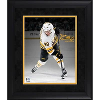 David Pastrnak Boston Bruins Facsimile Signature Framed 11" x 14" Spotlight Photograph