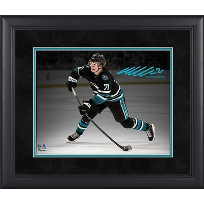 Macklin Celebrini San Jose Sharks Facsimile Signature Framed 11" x 14" Spotlight Photograph