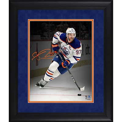 Connor McDavid Edmonton Oilers Facsimile Signature Framed 11" x 14" Spotlight Photograph