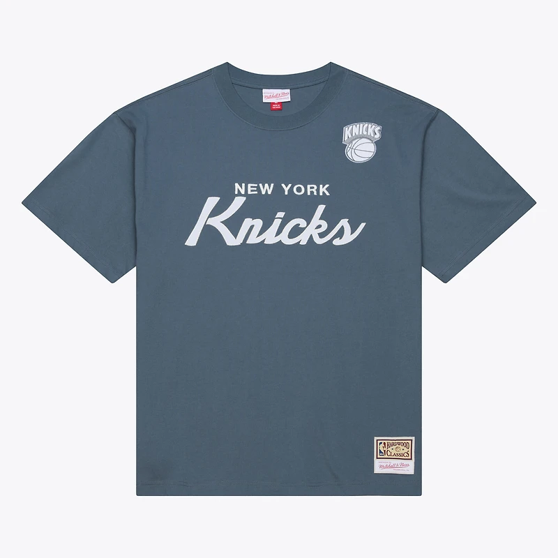 Men's Mitchell & Ness  Blue New York Knicks Thunderstorm T-Shirt