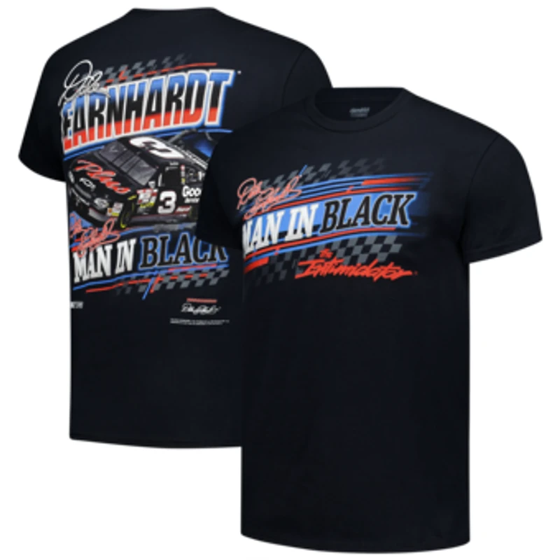 Men's Richard Childress Racing Team Collection Black Dale Earnhardt 1-Spot Man in Black T-Shirt