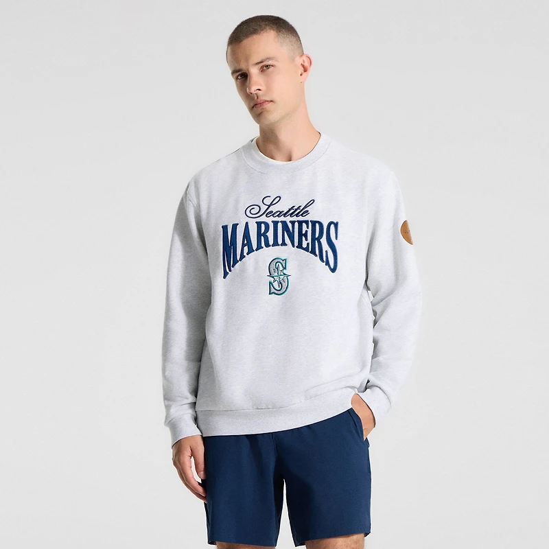 Men's lululemon Heathered Core Ultra Light Grey Seattle Mariners Steady State Sweatshirt