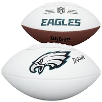 DeVonta Smith Philadelphia Eagles Autographed Wilson White Panel Football