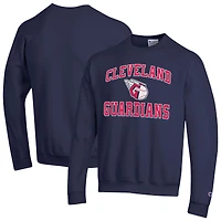 Men's Champion  Navy Cleveland Guardians Heart & Soul Powerblend Sweatshirt