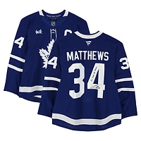 Auston Matthews Toronto Maple Leafs Autographed Game-Used #34 Blue Jersey from the 2024-25 NHL Season with "GU 2024-25 Season" Inscription - NF70452344