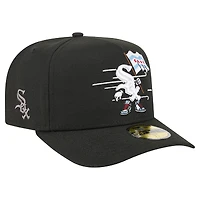 Men's New Era Black Chicago White Sox Cartoon A-Frame 59FIFTY Fitted Hat