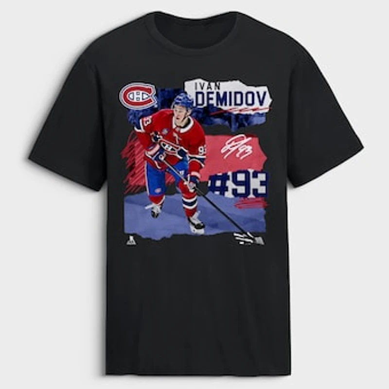 Men's Ivan Demidov Black Montreal Canadiens Fresh Ice T-Shirt