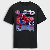 Men's Lane Hutson Black Montreal Canadiens Fresh Ice T-Shirt