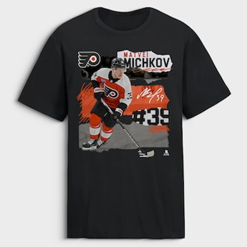 Men's Matvei Michkov Black Philadelphia Flyers Fresh Ice T-Shirt