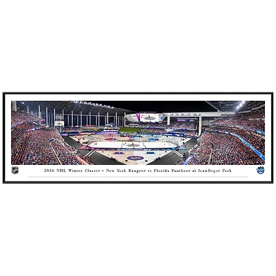 Florida Panthers vs. New York Rangers 2026 NHL Winter Classic Standard Framed Panorama Photograph