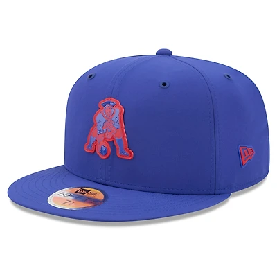 Men's New Era Royal New England Patriots 2026 Sideline Throwback 59FIFTY Fitted Hat