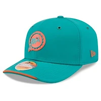 Men's New Era Aqua Miami Dolphins 2026 Sideline Throwback 9SEVENTY Adjustable Hat