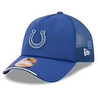 Men's New Era Royal Indianapolis Colts 2026 Sideline Apex 9FORTY Adjustable Trucker Hat
