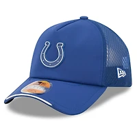 Men's New Era Royal Indianapolis Colts 2026 Sideline Apex 9FORTY Adjustable Trucker Hat