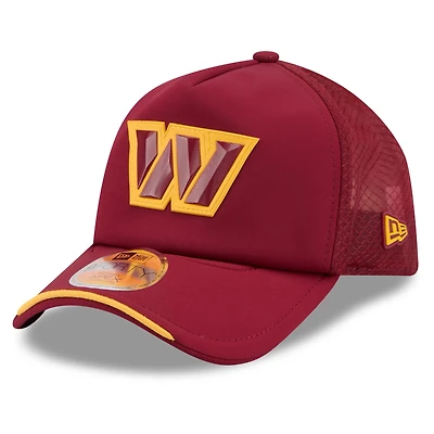 Men's New Era Burgundy Washington Commanders 2026 Sideline Apex 9FORTY Adjustable Trucker Hat