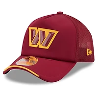 Men's New Era Burgundy Washington Commanders 2026 Sideline Apex 9FORTY Adjustable Trucker Hat