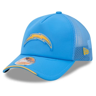 Men's New Era Powder Blue Los Angeles Chargers 2026 Sideline Apex 9FORTY Adjustable Trucker Hat