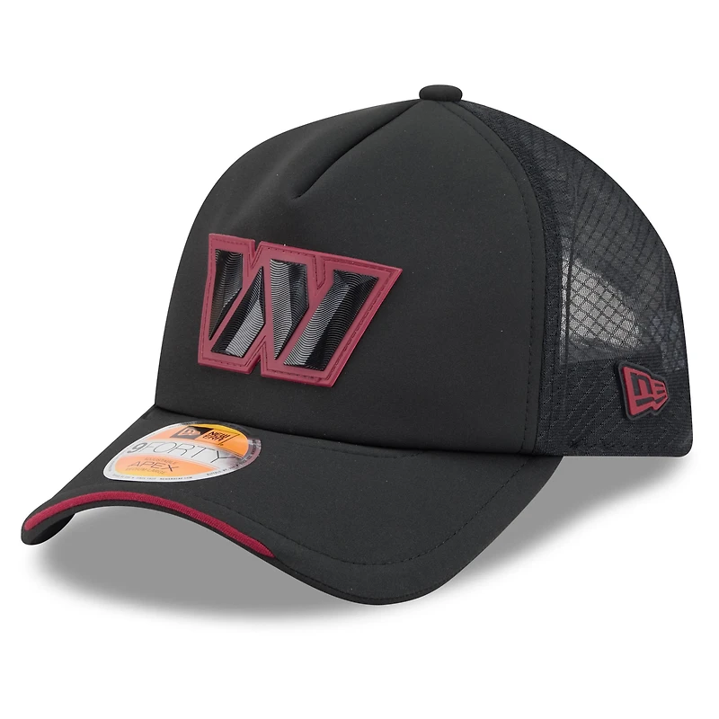 Men's New Era Washington Commanders 2026 Sideline Apex 9FORTY Adjustable Trucker Hat