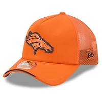 Men's New Era Orange Denver Broncos 2026 Sideline Apex 9FORTY Adjustable Trucker Hat