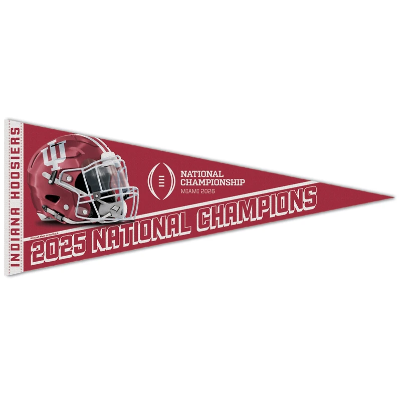 WinCraft  Indiana Hoosiers College Football Playoff 2025 National Champions 12" x 30" Premium Pennant
