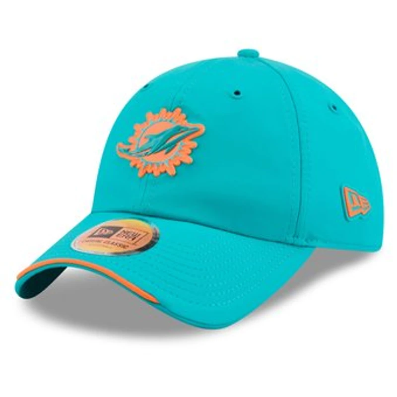 Men's New Era Aqua Miami Dolphins 2026 Sideline Casual Classic Adjustable Hat
