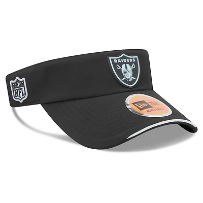 Men's New Era Black Las Vegas Raiders 2026 Sideline Adjustable Visor