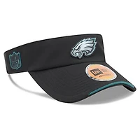 Men's New Era Black Philadelphia Eagles 2026 Sideline Adjustable Visor