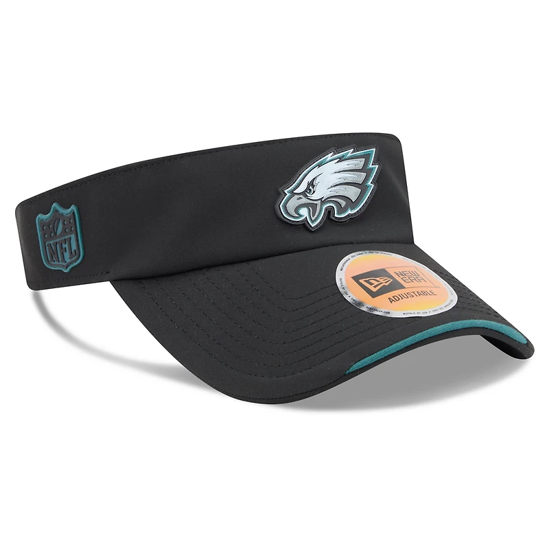 Men's New Era Black Philadelphia Eagles 2026 Sideline Adjustable Visor