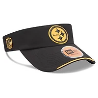 Men's New Era Black Pittsburgh Steelers 2026 Sideline Adjustable Visor