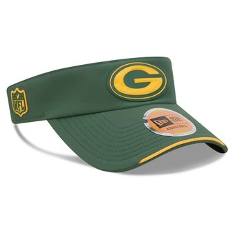 Men's New Era Green Green Bay Packers 2026 Sideline Adjustable Visor